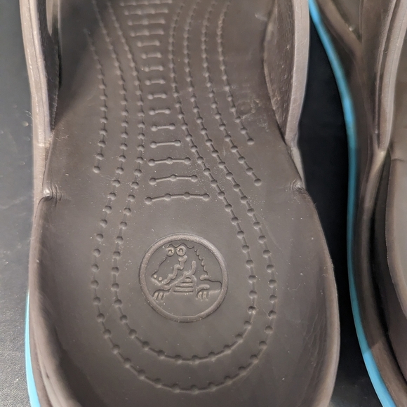 Crocs women's brown sandals shoes beach open toe backless Sz 10 - Picture 4 of 7